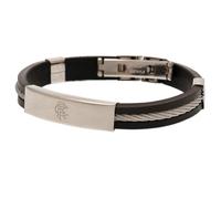 Rangers FC Silicone Bracelet (One Size) (Silver/Black)