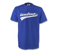 Rangers FC Women's Brian Laudrup Signature Tee in Blue | Size: Large Rangers FC Blue L