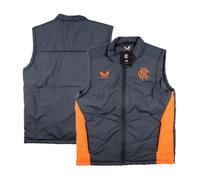 Rangers Football Men's Gilet (Size S) Castore Coaches Bench Jacket - New
