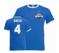 Rangers Men's Mens John Greig Ringer Tee in Blue | Size: Small Rangers Blue S