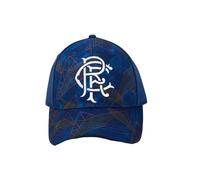 Rangers Official Licensed Baseball Cap - Embroidered Rangers Crest - Adjustable Velcro Strap Hat - Navy Pattern Design