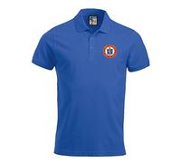 Rangers Retro Football Polo Embroidered Logo Royal