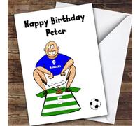 Rangers Shitting On Celtic Funny Celtic Football Fan Personalised Birthday Card | Personalised Birthday Card | Funny Football Birthday Card for Him | Celtic Fan Birthday Card
