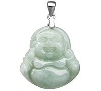 RANGKRITI Jade Buddha Pendant, Necklace, Laughing Buddha, Jewelry, Amulet, Lucky Jade Pendant