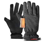 RANGLAND Heated Winter Gloves With Hand-Warmer Compartment, Triple-Layer Insulated -20 °F, Fleece Lined, Touchscreen Tips, Black, Adult S