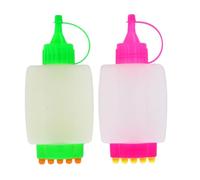 Rangoli Colour Bottle 2 Pack Empty Plastic Rangoli Color Powder Bottles Diwali Decorations 2-in-1 Easy to Pour Squeeze Rangoli Tool Indian DIY Sand Art for Home Floor Tile Décor Craft Projects Gift