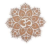 Rangoli Stencils Reusable MDF Wooden Base Diwali Decorations Easy to Fill Rangoli Stencil Tool Indian Mandala DIY Art Template for Home Floor Tile Décor Craft Projects Gift (12 Inch - Design 8)
