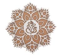 Rangoli Stencils Reusable MDF Wooden Base Diwali Decorations Easy to Fill Rangoli Stencil Tool Indian Mandala DIY Art Template for Home Floor Tile Décor Craft Projects Gift (12 Inch - Design 7)