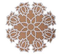 Rangoli Stencils Reusable MDF Wooden Base Diwali Decorations Easy to Fill Rangoli Stencil Tool Indian Mandala DIY Art Template for Home Floor Tile Décor Craft Projects Gift (25 Inch - Design 2)