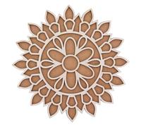 Rangoli Stencils Reusable MDF Wooden Base Diwali Decorations Easy to Fill Rangoli Stencil Tool Indian Mandala DIY Art Template for Home Floor Tile Décor Craft Projects Gift (6 Inch - Design 7)
