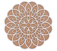 Rangoli Stencils Reusable MDF Wooden Base Diwali Decorations Easy to Fill Rangoli Stencil Tool Indian Mandala DIY Art Template for Home Floor Tile Décor Craft Projects Gift (12 Inch - Design 19)