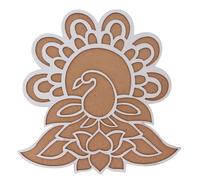Rangoli Stencils Reusable MDF Wooden Base Diwali Decorations Easy to Fill Rangoli Stencil Tool Indian Mandala DIY Art Template for Home Floor Tile Décor Craft Projects Gift (12 Inch - Design 20)