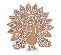 Rangoli Stencils Reusable MDF Wooden Base Diwali Decorations Easy to Fill Rangoli Stencil Tool Indian Mandala DIY Art Template for Home Floor Tile Décor Craft Projects Gift (12 Inch - Design 4)