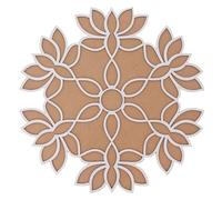 Rangoli Stencils Reusable MDF Wooden Base Diwali Decorations Easy to Fill Rangoli Stencil Tool Indian Mandala DIY Art Template for Home Floor Tile Décor Craft Projects Gift (15 Inch - Design 3)