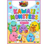 Rangtoons Kawaii Monsters Coloring Book for Kids: Cute and Friendly Monster Coloring Pages for Kids Ages 3-9 | Fun, Easy, and Adorable Monster Friends to Color