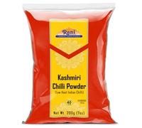 Rani Kashmiri Chilli Powder (Deggi Mirch, Low Heat) Ground Indian Spice 7oz (200g) ~ All Natural, Salt-Free | Vegan | No Colors | Gluten Friendly | NON-GMO | Indian Origin