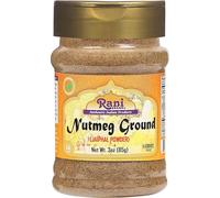 Rani Nutmeg (Jaiphul) Ground Powder Spice 3oz (85g) PET Jar ~ All Natural | Vegan | Gluten Friendly | NON-GMO | Kosher | Indian Origin