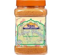 Rani Punjabi Shakkar (Gur Jaggery Powder) Indian Unrefined Raw Cane Sugar 17.5oz (1.1lbs) 500g PET Jar ~ Gluten Friendly | Vegan | Non-GMO | Kosher | No Salt or fillers | Indian Product