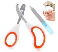 Ranjaner Bearded Dragon Nail Clippers, Stainless Steel Cat Nails Trimmer, Small Animal Nail Clippers for Birds Hamsters Rabbits Chameleon, Bearded Dragon Supplies Professional Claw Trimmers(Orange)