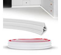 RANJIMA 3M Flexible Decorative Mouldings, Self-Adhesive Ceiling Strips, 42 x 30 mm TPE Triangle Trim, Ceiling, Wall Transition, White, Waterproof End Strip, Kitchen Worktop for Wall Edges, Tile Edges