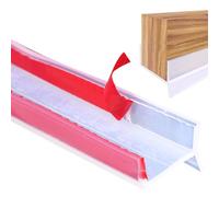 RANJIMA 3M Skirting Profile for 15 mm 16 mm 17 mm Wood Thickness, Skirting Board Kitchen Strip Sealing Profile with Sealing Lip for Kitchen Plinth (Transparent, 3 m, 15 mm/16 mm/17 mm)