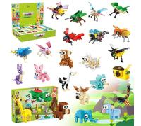 RANJIMA Building Blocks Party Bag Children's Birthday Party Favours, 24 Days Mini Building Blocks Animals Construction Toy, 3-in-1 Building Block Toy, Party Birthday Decoration, Advent Calendar