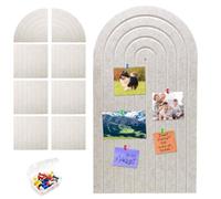 RANJIMA Large Notice Board Felt Self-Adhesive 60 x 120 cm Felt Board 1 cm Thick Foldable Cork Pin Board Cork Board Vision Board Wall Decoration Felt Pin Board for Office Kitchen Home Decorative