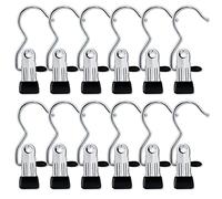 RANJOVER 30PCS Legging Organizer for Closet Pants Hangers Space Saving Portable Stainless Steel Single Clips