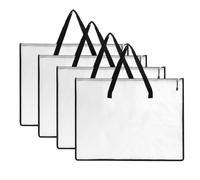 RANJOVER 4pcs 19x25 Inches Art Portfolio Bags Set Kit Portfolio Folder for Artwork, Posters Storage Bag Set Kit with Zipper and Handle Mesh