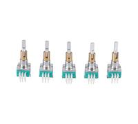 RANJOVER 5PCS EC11EBB24C03 Dual Encoder with Switch 30 Positioning Number 15 Pulse Point Handle 25mm