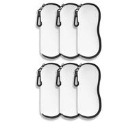 RANJOVER Sublimation Sunglasses Case Blanks Set,Neoprene Sunglasses Case Soft for Sublimation Blanks Sunglasses Case 6PCS