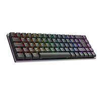 Ranked G65 Guardian 65% | Full Aluminum Frame | Ultra Slim Hot Swappable Mechanical Gaming Keyboard | 69 Keys RGB Backlit for PC/Mac | QWERTY ISO UK Layout (Black, Gateron Low Profile Red)