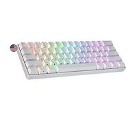 Ranked N60 Nova 60% | Hot Swappable Mechanical Gaming Keyboard | 61 Keys Multi Color RGB LED Backlit for PC/Mac Gamer | US American Layout (White, Gateron Red)