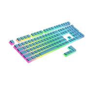 Ranked Pudding PBT Keycaps | 112 Double Shot Translucent ANSI US & ISO Layout | OEM Profile for RGB Mechanical Gaming Keyboard (River Blue)