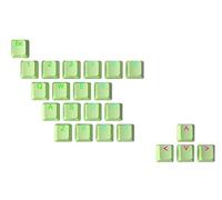 Ranked Rubber Keycap Set | Double shot Translucent | OEM Profile for Mechanical Gaming Keyboard (Pistachio, 23 Keys)