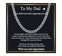 RANKEEF 5mm Silver Chain Mens Cuban Necklace Gifts for Boys Son Dad Birthday Christmas Gifts for Teenage Boys from Mum Jewellery Presents for Son