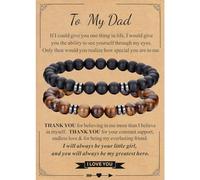 RANKEEF Mens Bracelets 8MM Natural Stone Beads Bracelet Set Stretch Adjustable Beaded Bracelets for Men