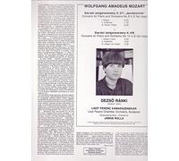 RANKI DEZSO (piano) - Piano concertos Concerto per piano n.9 K 271 'Jeunehomme' (1777) Concerto per piano n.14 K 449 in MI (1784)