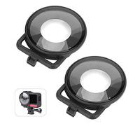 Rankomu 2PCS Plastic Waterproof Panoramic Lens Protector, High Light Transmittance Protective Guard Cover for ONE R Sports Camera