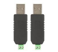 Rankomu 2PCS USB to RS485 Converter Adapter with CH340 Chip for Windows 7/8/XP/Vista/Linux/MacOS, LED Display & PTZ Control, Industrial Automation, 1200m Communication Distance