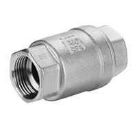 Rankomu 3/4" Female Thread in Line Spring Check Valve, Stainless Steel Non Return One Way Prevent Water Back-flow Vertical Valve WOG 1000