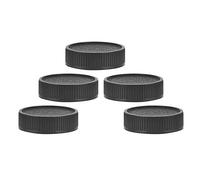 Rankomu 5Pcs Plastic Rear Lens Cap Cover for M42 Camera, Black Anti-Dust Rear Lens Caps, Plastic Lens Covers, Fits M42 Cameras