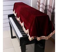 Rankomu 88-key Electronic Keyboard Cover 88-Key Electronic Piano Keyboard Cover, Pleuche Design with Fastener Tape and Fringes, Dust Cover for Musical Instruments, Purple