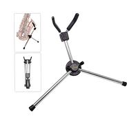 Rankomu altosaxophonestand Foldable Saxophone Stand, Portable Alto Sax Metal Floor Stand Holder, Aluminum Alloy with Carry Bag, Lightweight, Adjustable Height, Easy to Transport