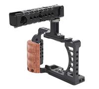 Rankomu Aluminum Alloy Camera Video Shooting Protective Cage Kit with Handle Grip for A7C, Lightweight Camera Cage with Grip for Enhanced Stability