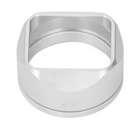 Rankomu Aluminum Alloy Square Lens Hood, Camera Lens Shade for X100VI X100V, External Filter Compatibility, Silver, Lightweight Design, Protective Accory