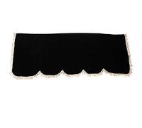 Rankomu Anti Dust Cover 88 Key Piano Half Covered Anti Dust Cover, Flannelette Material, Fine Frill Edge, Black Color, Protects Piano from Dust and Debris