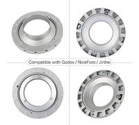 Rankomu Bowens Mount Speed Ring Adapter, Studio Accory for LED Flash Light Replacement for Godox, NiceFoto, Jinbei, Compatible with Bowens Mount