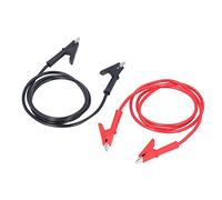 Rankomu Crocodiles Clip Wire Dual Ended Crocodile Clips, 1 Set Brass Silicone Clips Test Leads for DDS Function Generator, Function Signal Generator, Electrical Projects