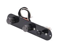 Rankomu Electric Guitar Parts Loaded Guitar Control Plate, Prewired 3 Way Blade Switch for Telecaster Electric Guitar Parts, Black